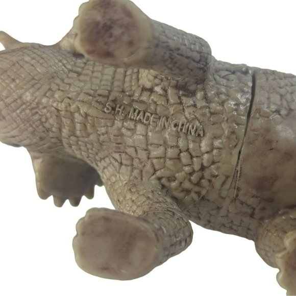 Vintage S. H. Toy Dinosaur Lot of 5 Stegosaurus Velociraptor Triceratops - Picture 6 of 6